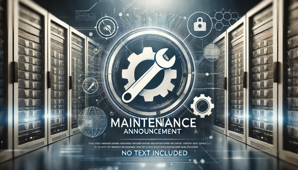 メンテナンス作業のお知らせ